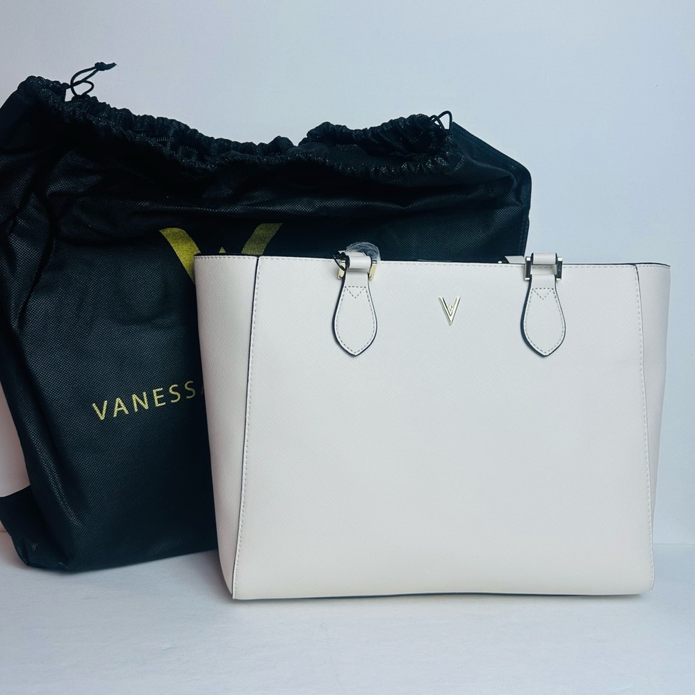 NEW TAGS Vanessa Williams Large Lush Tote Bag Off White Purse